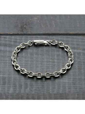 Pulseira masculina em prata 925 22 cm 