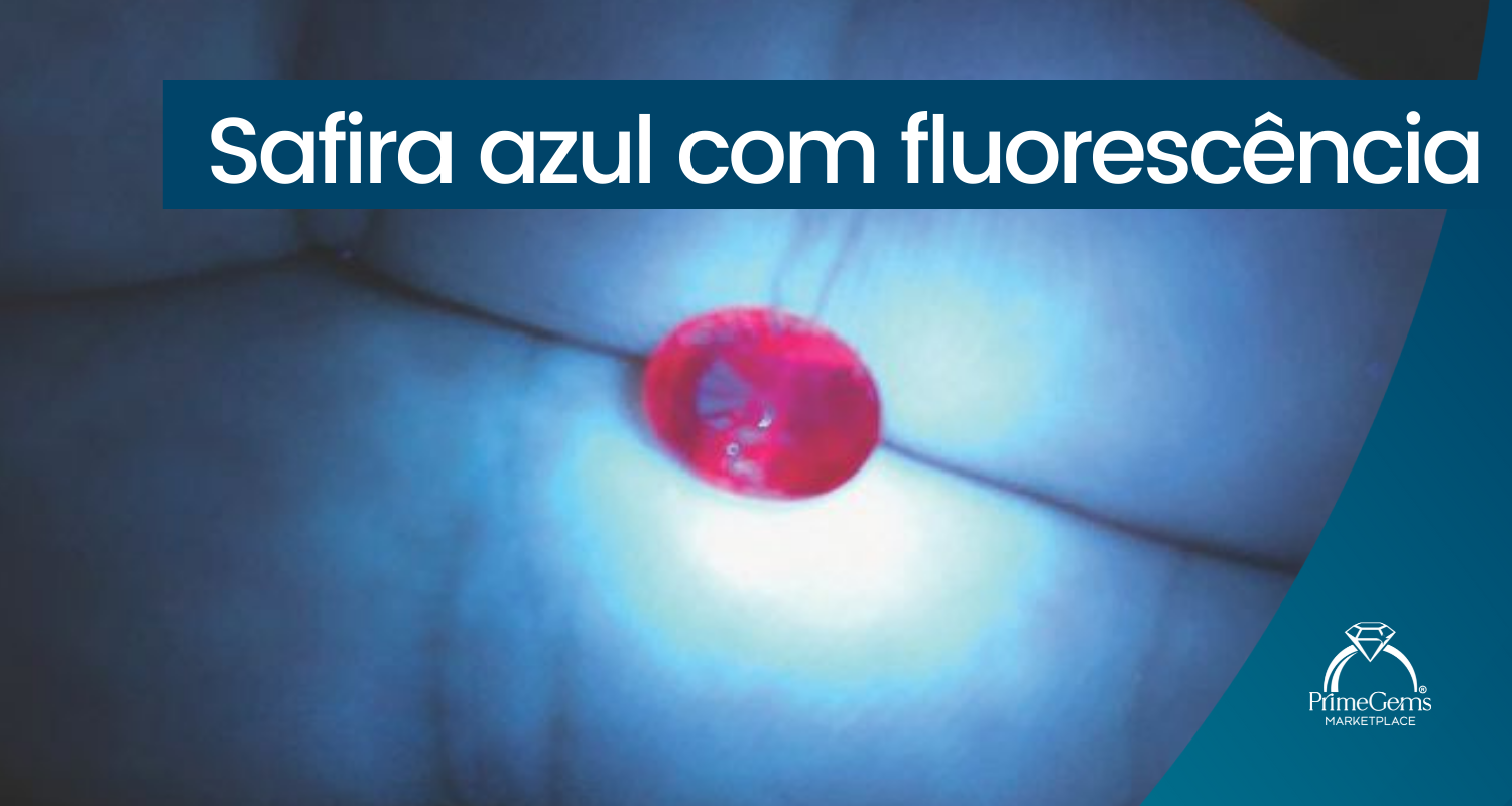 SAFIRA AZUL COM FLUORESCÊNCIA